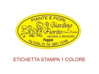 Etichette adesive per fioristi, fiorai e vivaisti (mm 44X25)  (cod.11G)